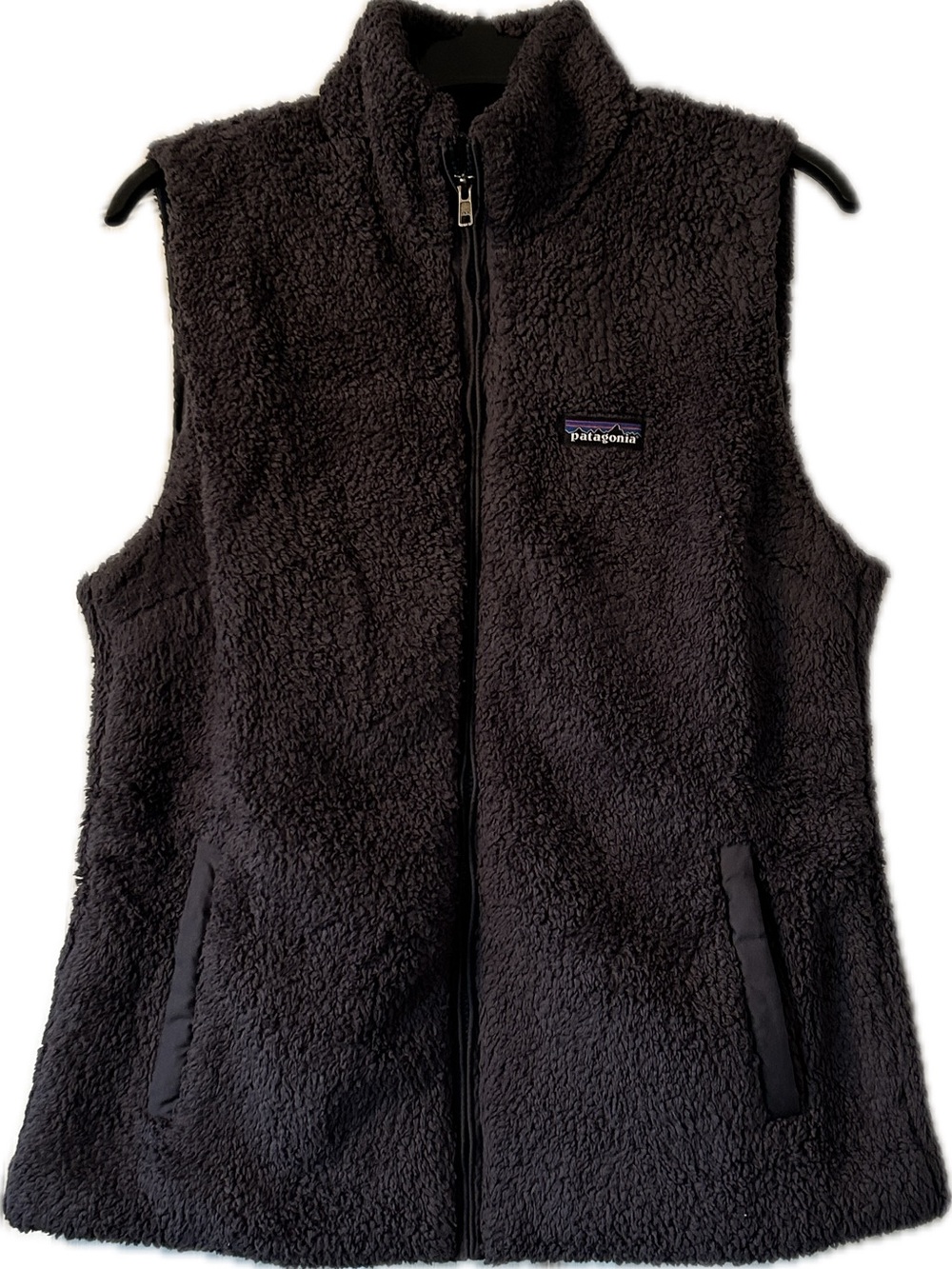Patagonia Black Sherpa Fleece Vest - Women's Zip-Up